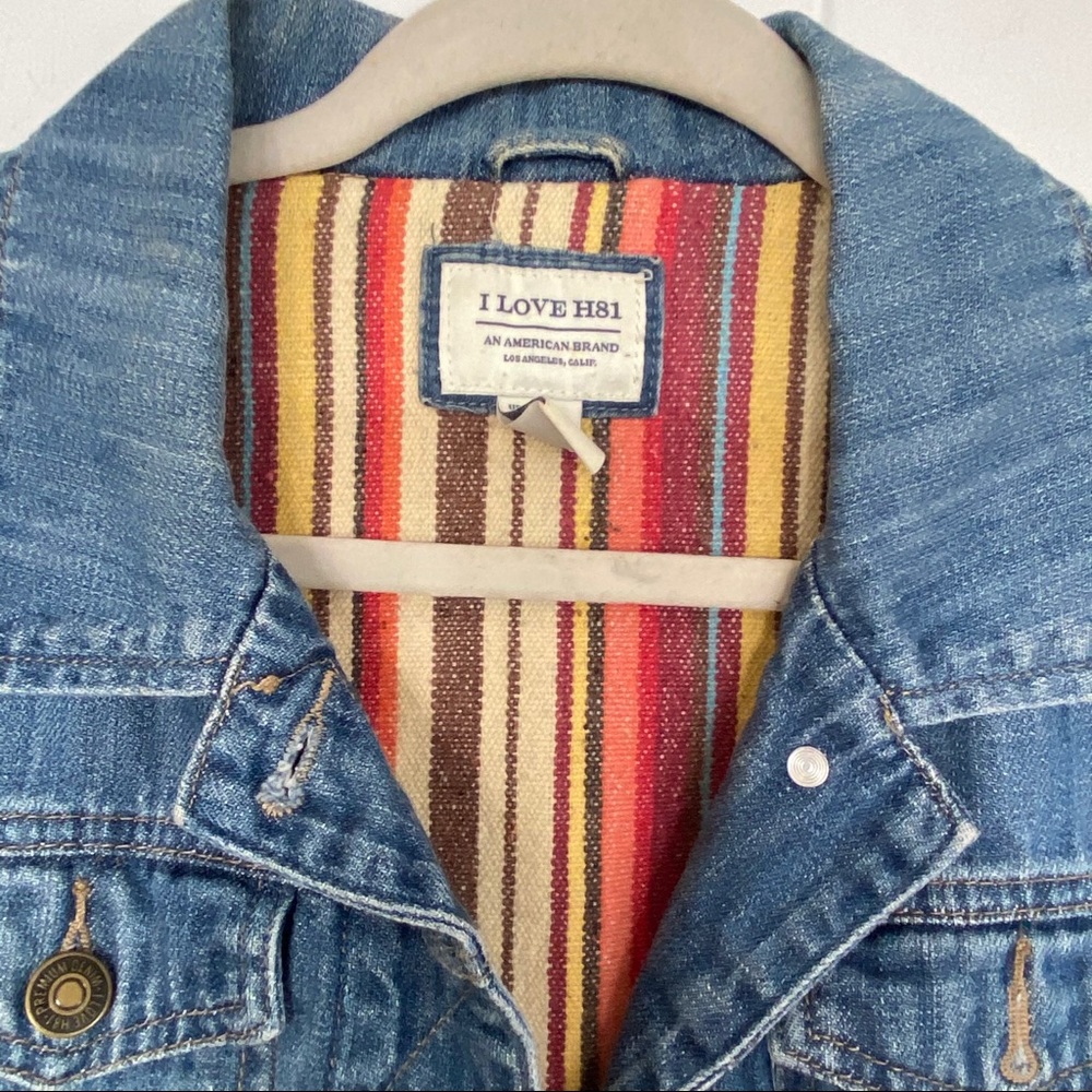 Blue jean jacket Large I Love H81 - Picture 3 of 9